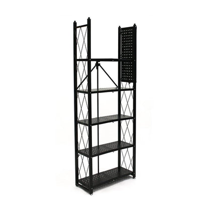 Origami 6 Shelf Bookcase Open Organizer Freestanding Living Room Shelves, Black