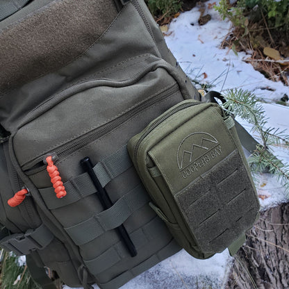 Nylon "Possibles" Bag - Pack and Store Small Items - Molle / PALS Attachment Straps for Belt or Pack Carry