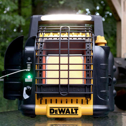 Dewalt 12,000 BTU Portable Cordless Heavy Duty Propane Radiant Heater, Black