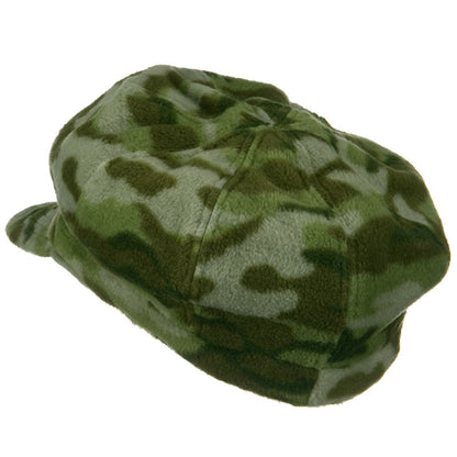 Camo Fleece Newsboy Hat