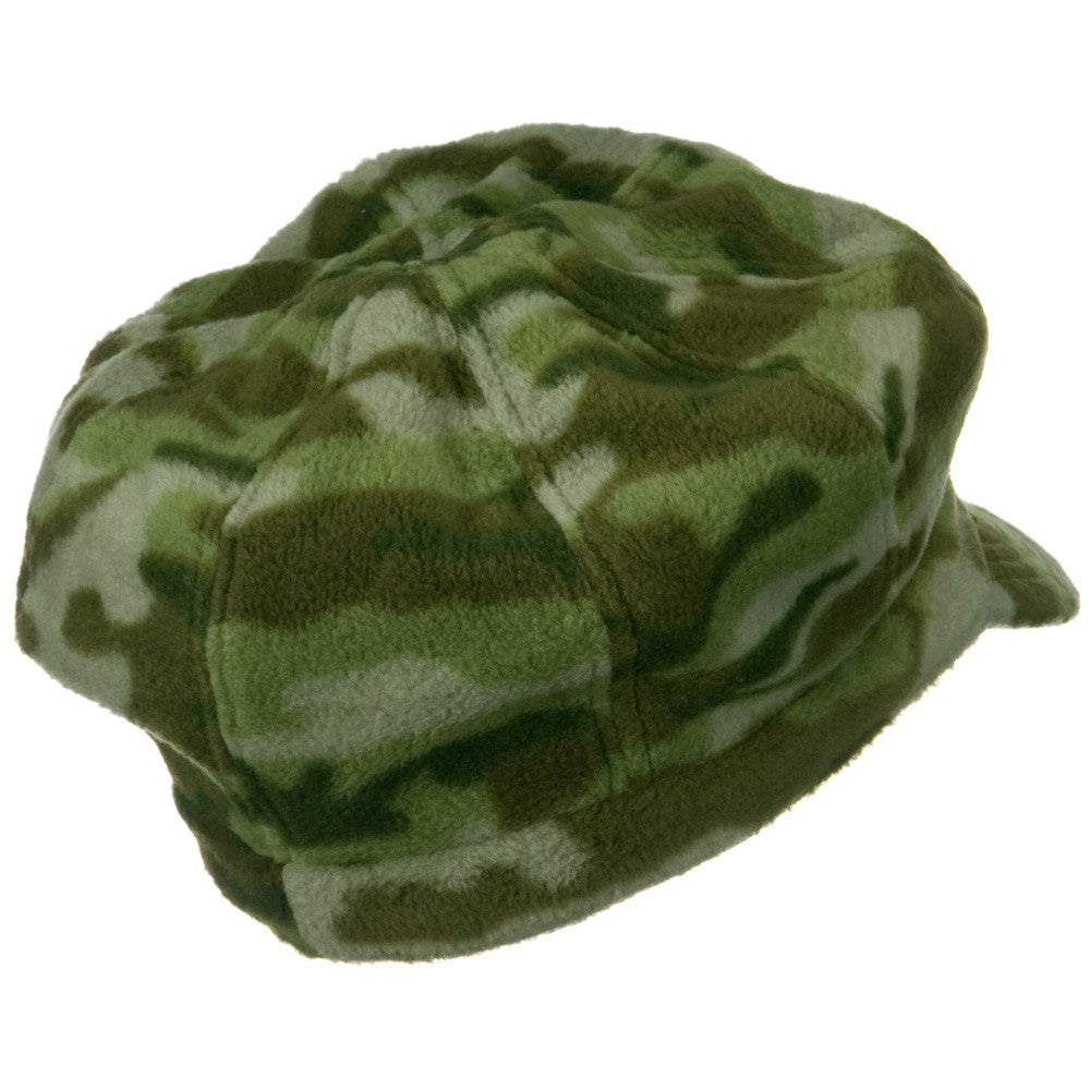 Camo Fleece Newsboy Hat