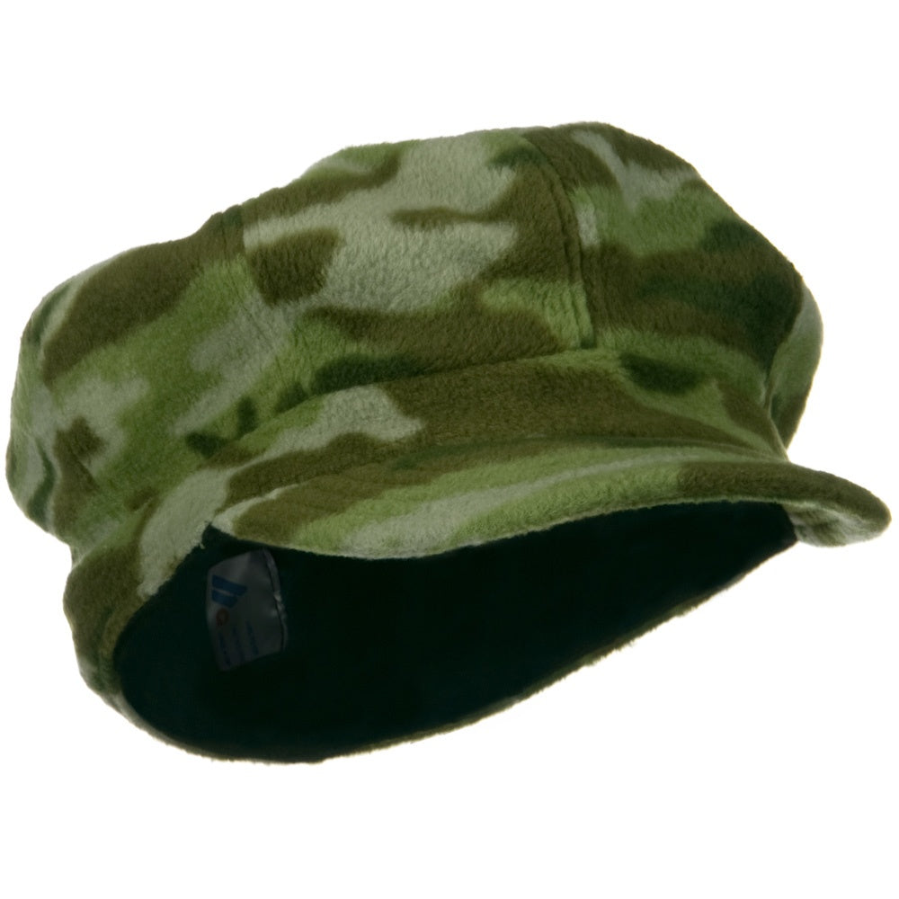 Camo Fleece Newsboy Hat