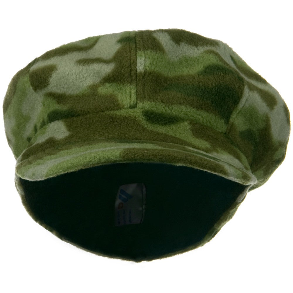 Camo Fleece Newsboy Hat