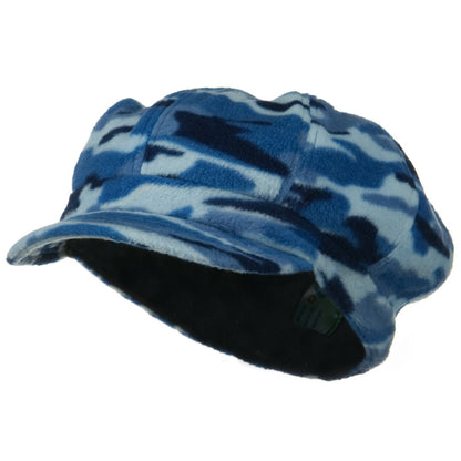 Camo Fleece Newsboy Hat