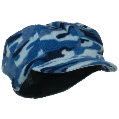 Camo Fleece Newsboy Hat