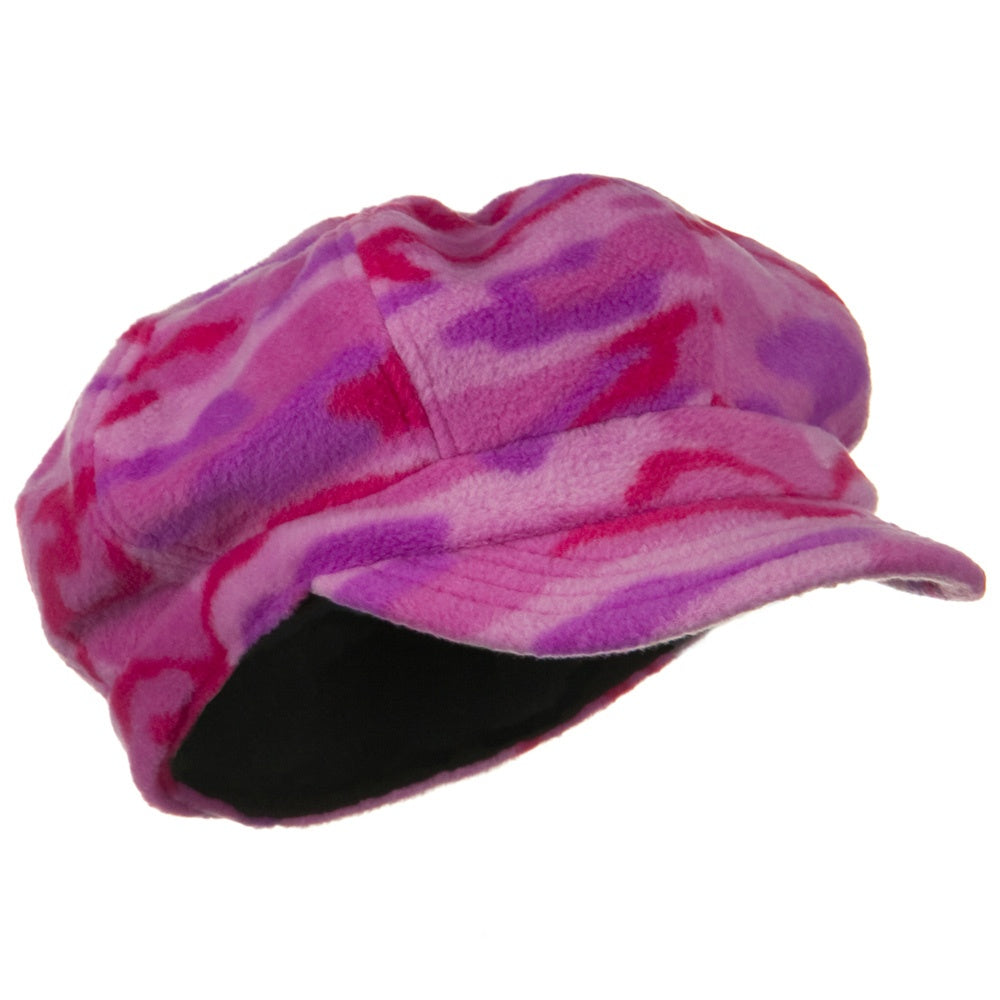 Camo Fleece Newsboy Hat