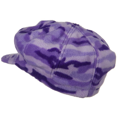 Camo Fleece Newsboy Hat