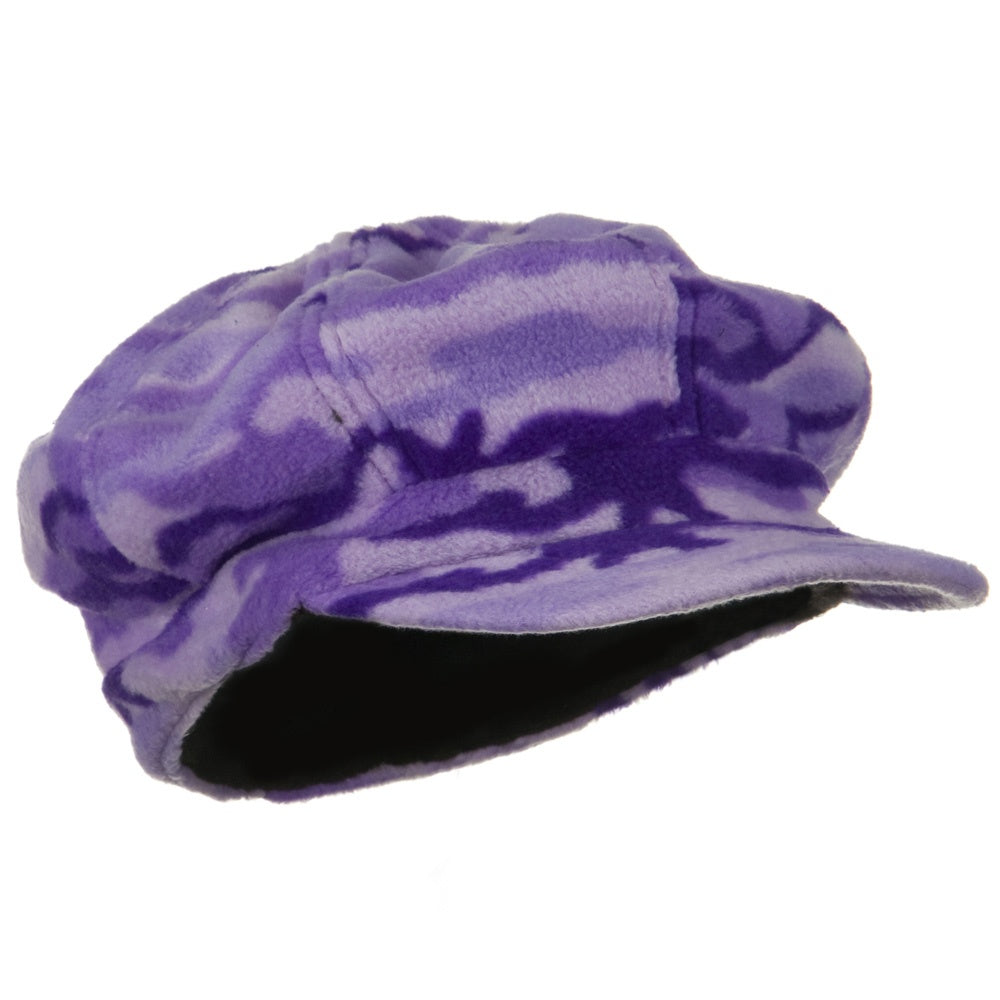 Camo Fleece Newsboy Hat