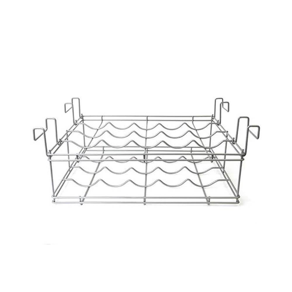 Origami 3 Shelf Kitchen Island Bar Cart with Double Wine Rack Bottle Holder