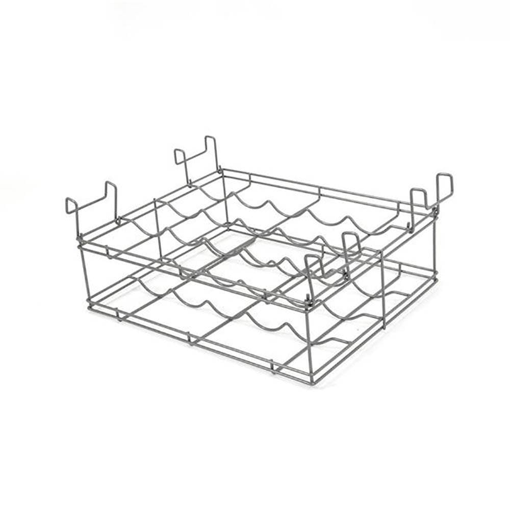 Origami 3 Shelf Kitchen Island Bar Cart with Double Wine Rack Bottle Holder