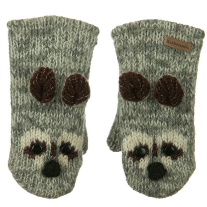 Child Animal Wool Mitten