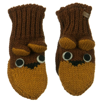 Child Animal Wool Mitten