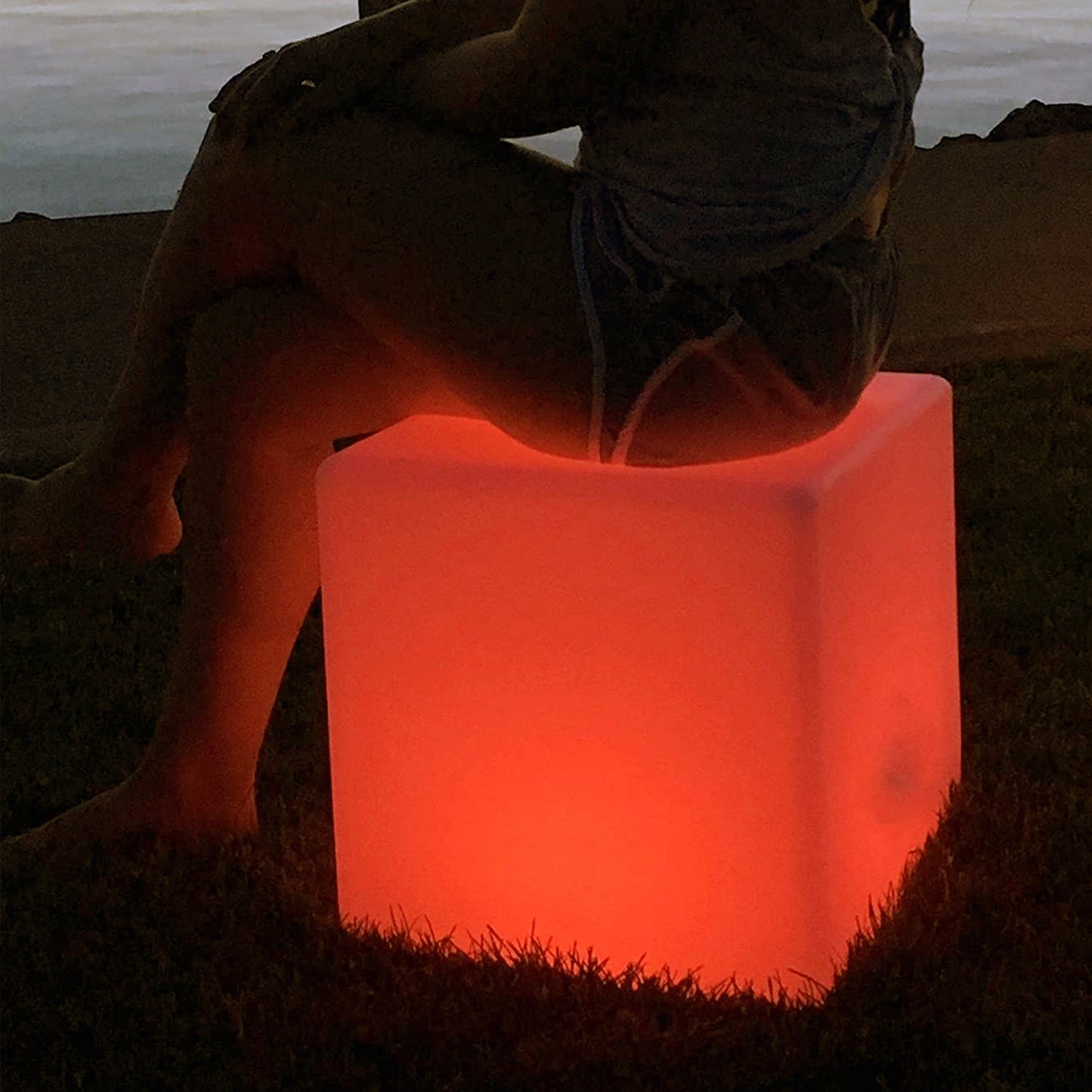 Main Access 16" Weatherproof Color Changing LED Cube Block Seat for Pool or Spa