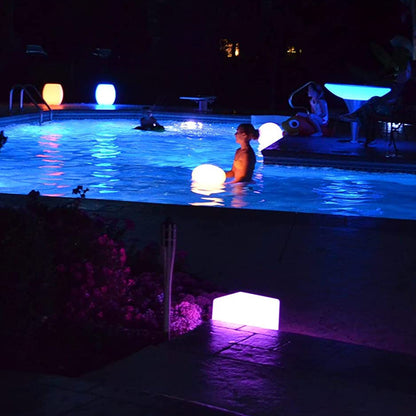 Main Access 16" Weatherproof Color Changing LED Cube Block Seat for Pool or Spa