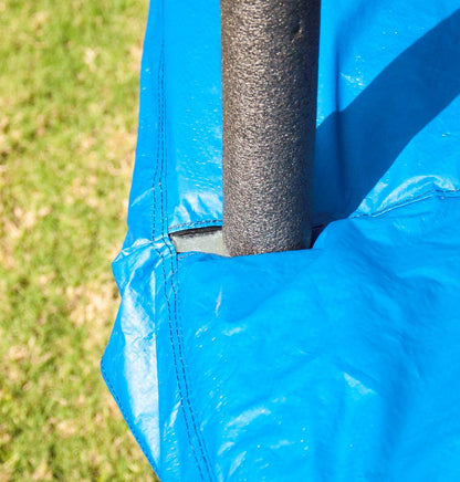 JumpKing 10 Foot Outdoor Trampoline  78sqft & Safety Net Enclosure, Blue JK10VC1