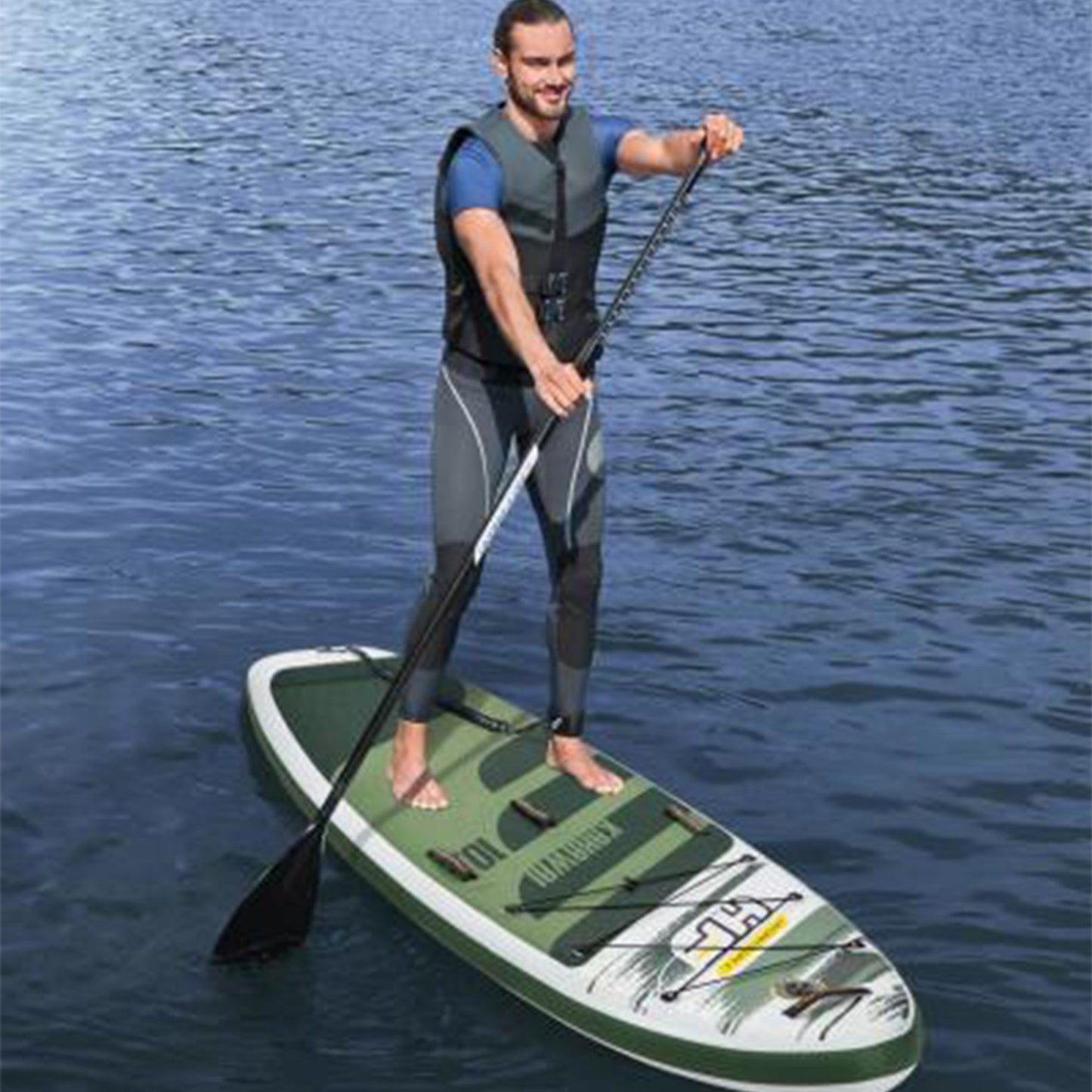 Bestway Hydro Force Kahawai Inflatable 10' Stand Up Paddle Board Water Sport Set