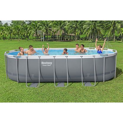 Bestway Steel Pro MAX 18' x 9' x 48" Oval Above Ground Outdoor Swimming Pool Set
