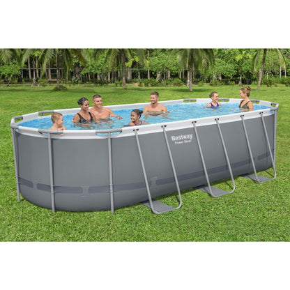 Bestway Steel Pro MAX 18' x 9' x 48" Oval Above Ground Outdoor Swimming Pool Set