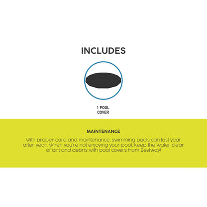 Bestway Flowclear Round 14' Pool Cover for Above Ground Frame Pools (Cover Only)