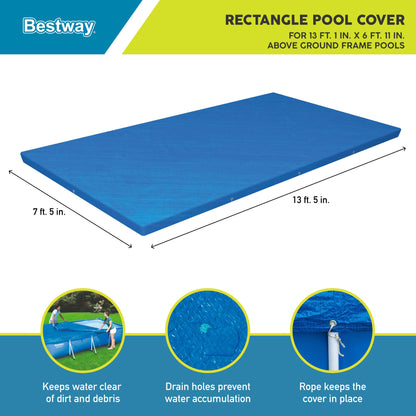Bestway Flowclear Rectangle 13' 1" x 6' 11" Above Ground Pool Cover (Cover Only)