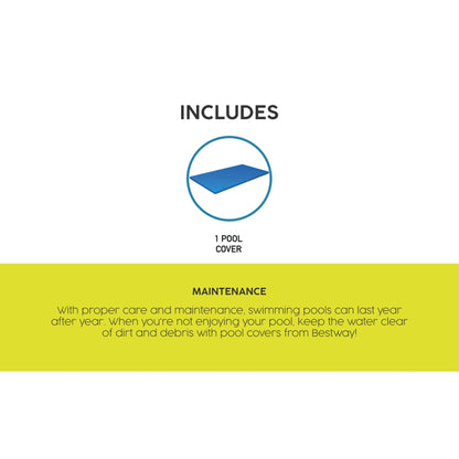 Bestway Flowclear Rectangle 13' 1" x 6' 11" Above Ground Pool Cover (Cover Only)
