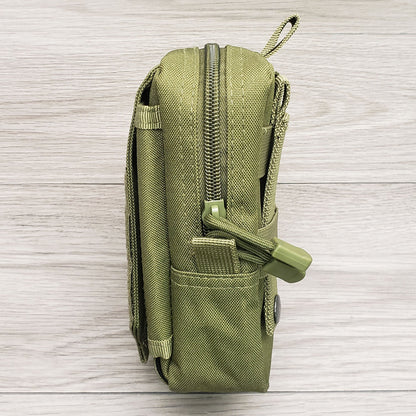 Nylon "Possibles" Bag - Pack and Store Small Items - Molle / PALS Attachment Straps for Belt or Pack Carry