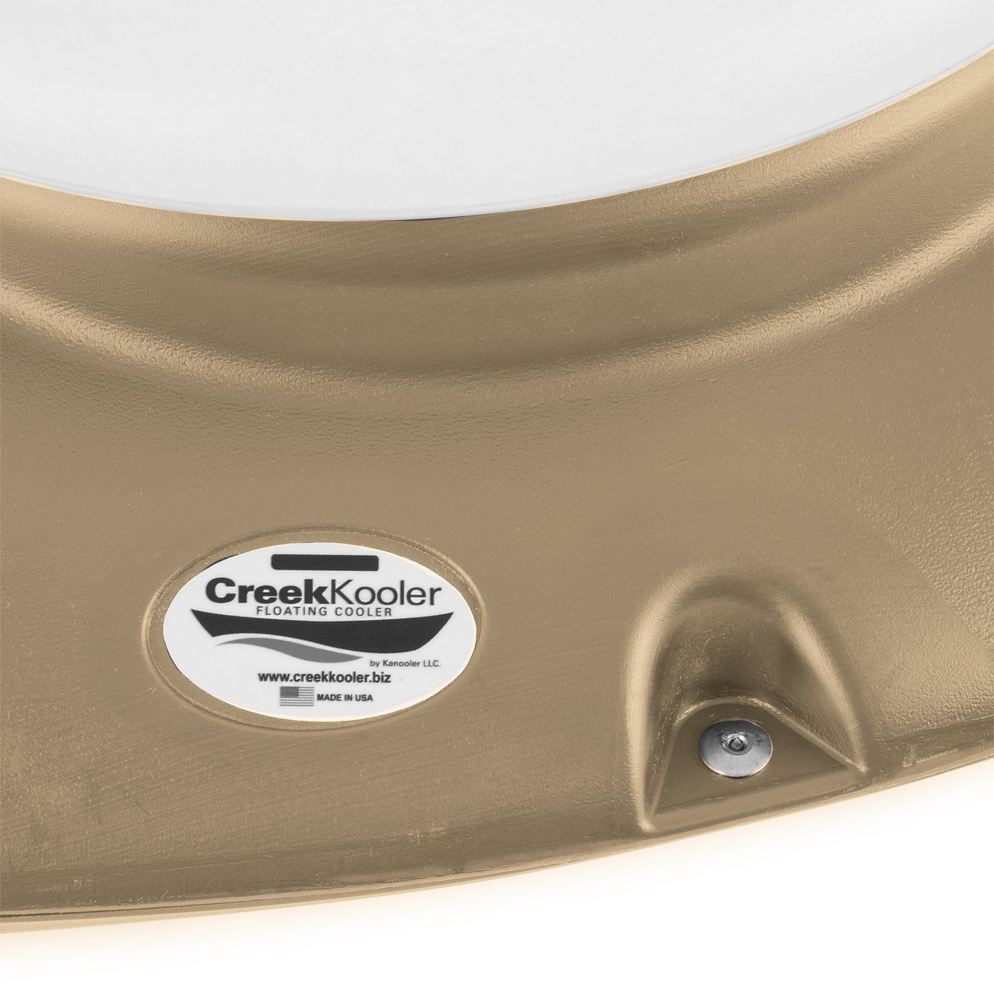 CreekKooler 30 Quart Floating Insulated Beverage Cooler Pull Behind Kayak, Tan