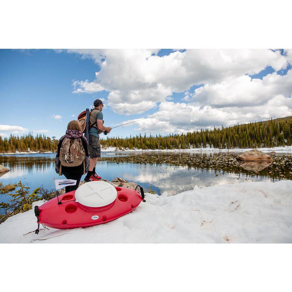 CreekKooler 30 Qt Floating Insulated Beverage Kayak White Cooler w/ 8' Rope