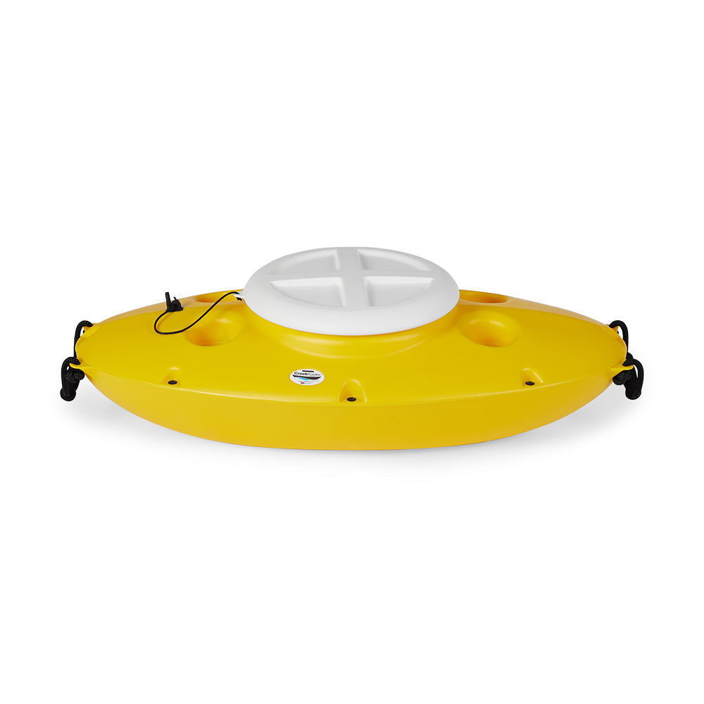 CreekKooler 30 Qt Floating Insulated Beverage Kayak Yellow Cooler w/ 8' Rope