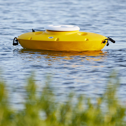 CreekKooler 30 Qt Floating Insulated Beverage Kayak Yellow Cooler w/ 8' Rope