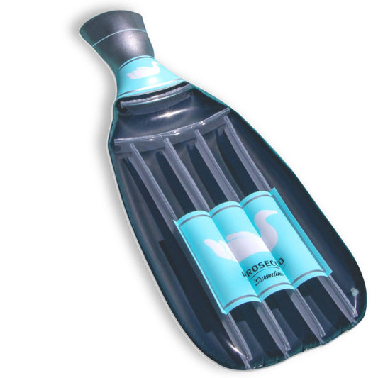 Swimline 90650 Inflatable 86" Prosecco Bottle Pool Float Water Raft Lounger