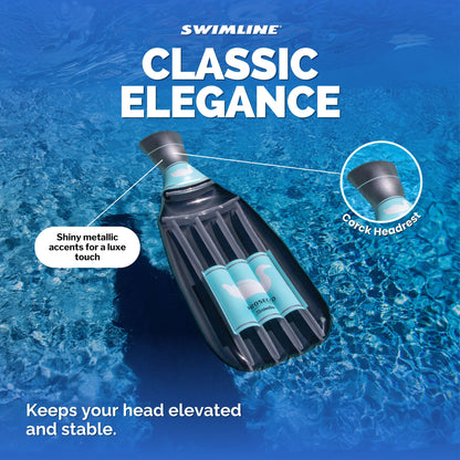 Swimline 90650 Inflatable 86" Prosecco Bottle Pool Float Water Raft Lounger