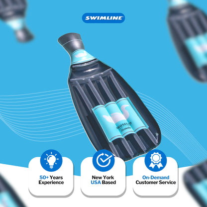 Swimline 90650 Inflatable 86" Prosecco Bottle Pool Float Water Raft Lounger