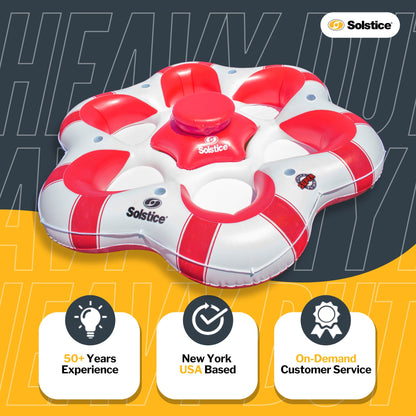 Swimline Solstice Inflatable SuperChill Island 6 Person Water Raft Float Lounger