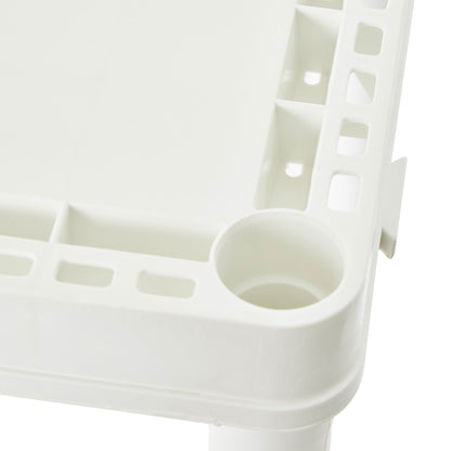 Gracious Living 4 Shelf Fixed Height Light Duty Storage Unit, White (4 Pack)