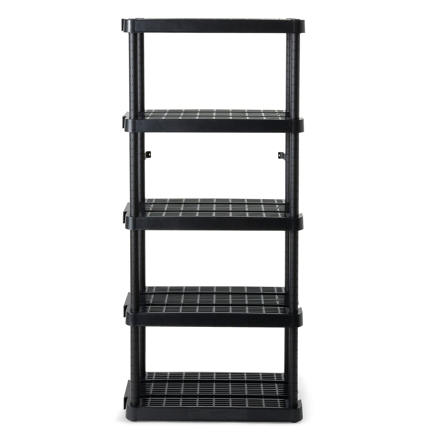 Gracious Living 5 Shelf Adjustable Ventilated Medium Duty Shelving Unit, Black