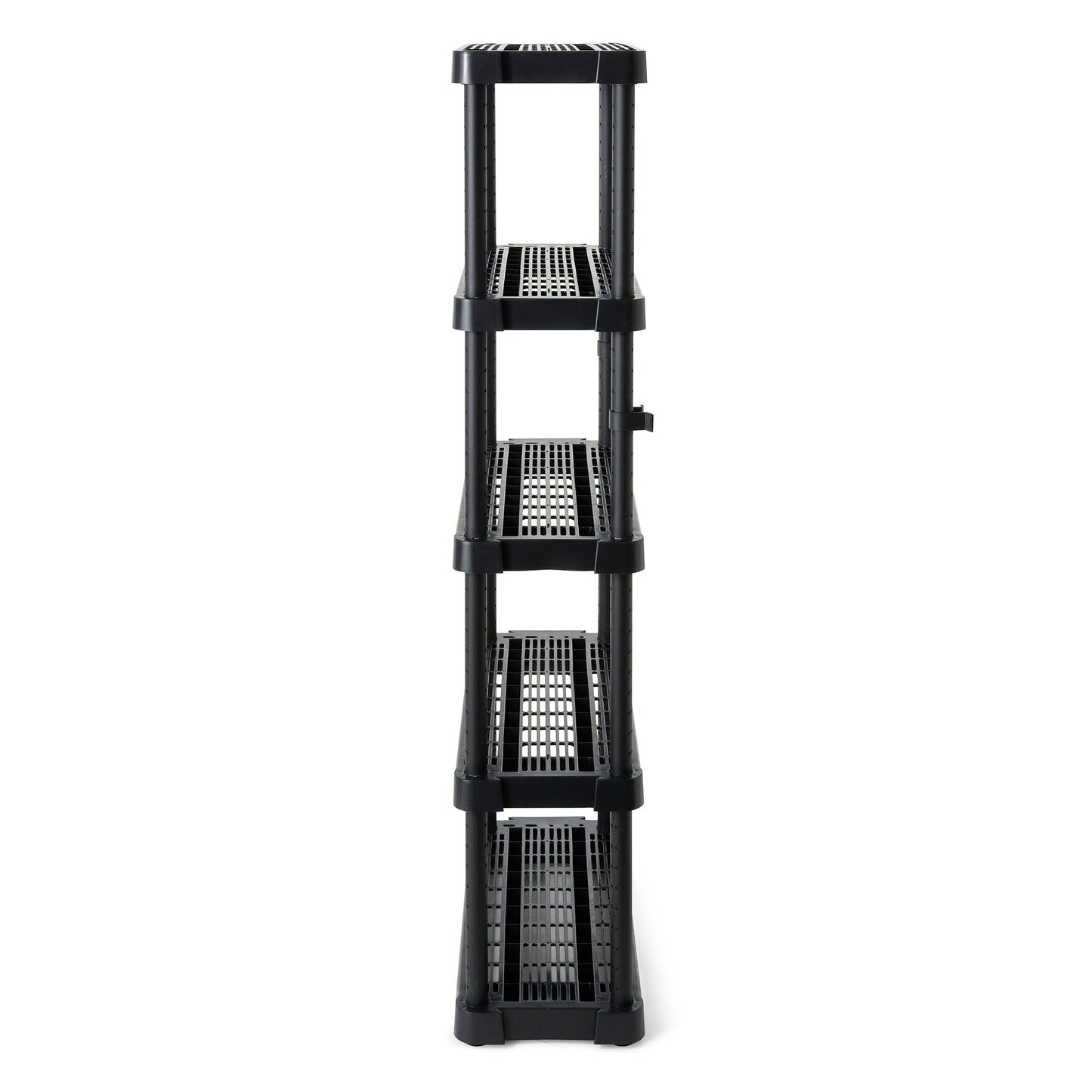 Gracious Living 5 Shelf Adjustable Ventilated Medium Duty Shelving Unit, Black