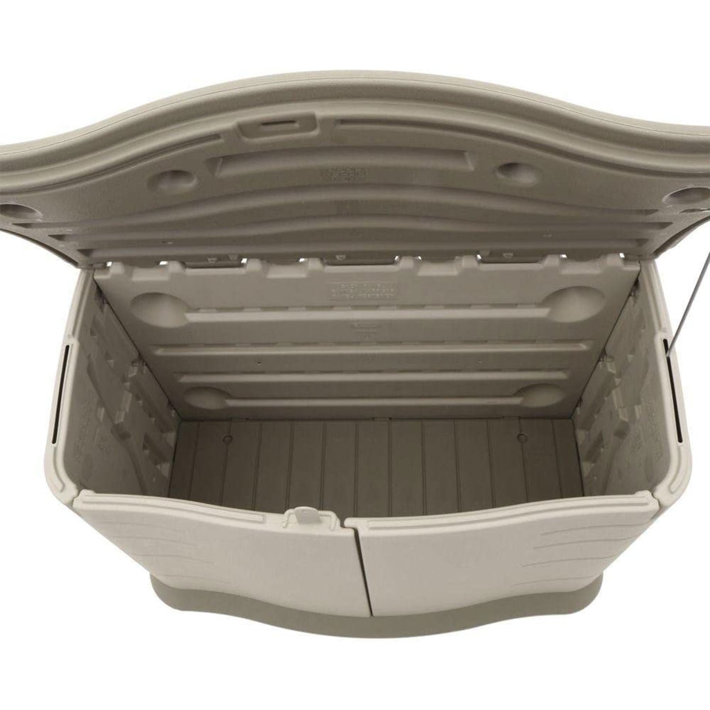 Rubbermaid Plastic Double Walled Horizontal Outdoor Storage Shed, Sand/Brown