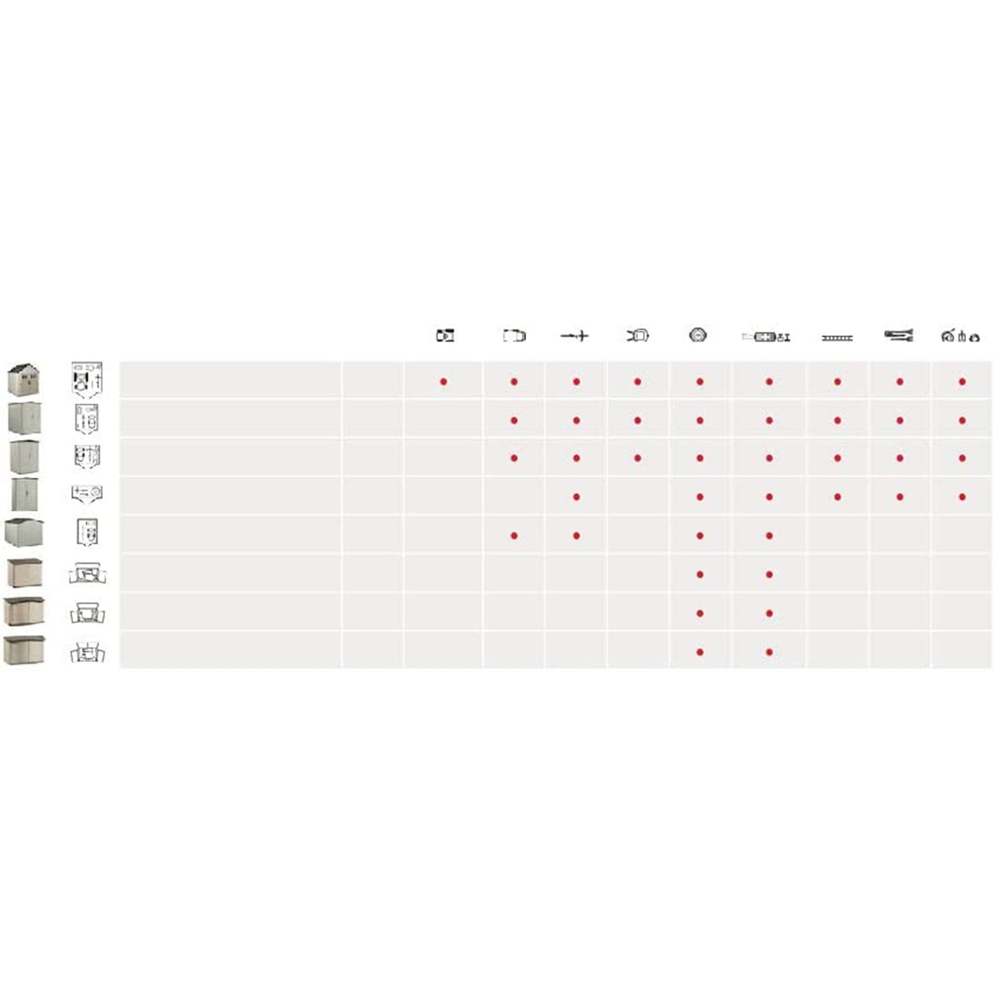 Rubbermaid Plastic Double Walled Horizontal Outdoor Storage Shed, Sand/Brown