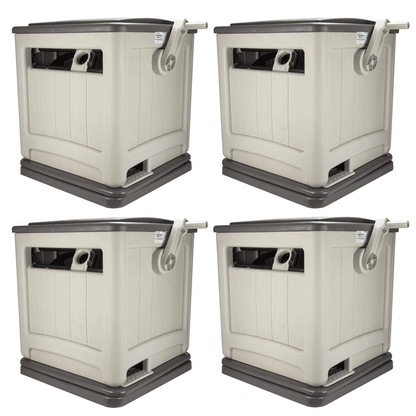 Suncast Swivel Hose Reel Storage Hideaway w/Smart Trak Hose Guide & Bin (4 Pack)