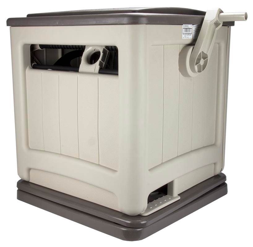 Suncast Swivel Hose Reel Storage Hideaway w/Smart Trak Hose Guide & Bin (4 Pack)