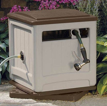 Suncast Swivel Hose Reel Storage Hideaway w/Smart Trak Hose Guide & Bin (4 Pack)