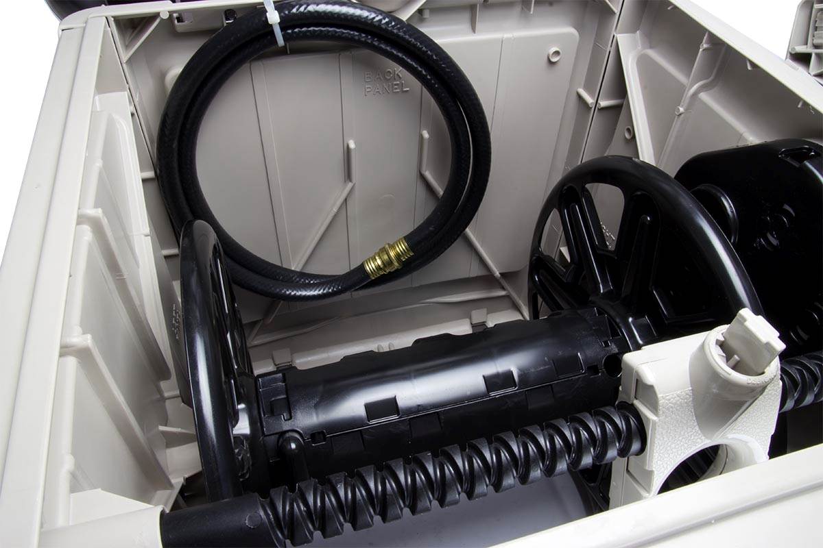 Suncast Swivel Hose Reel Storage Hideaway w/Smart Trak Hose Guide & Bin (4 Pack)