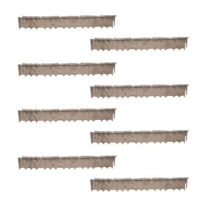 Suncast Quick Edge 35 Inch Single Strip Resin Lawn Edging, Flagstone (8 Pack)