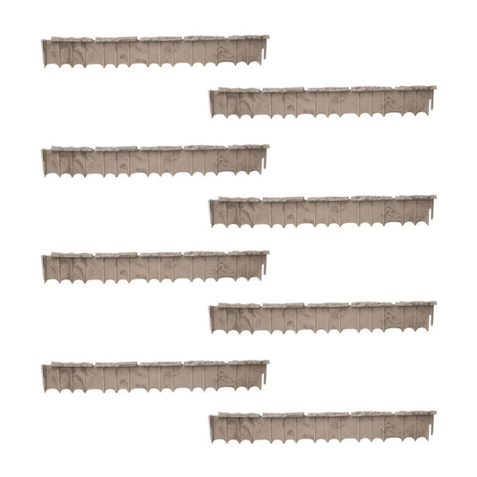 Suncast Quick Edge 35 Inch Single Strip Resin Lawn Edging, Flagstone (8 Pack)
