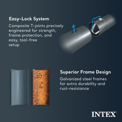 Intex 16ft x 48in Ultra XTR Round Frame Pool, Pump, Cooler, & Floats (2 Pack)