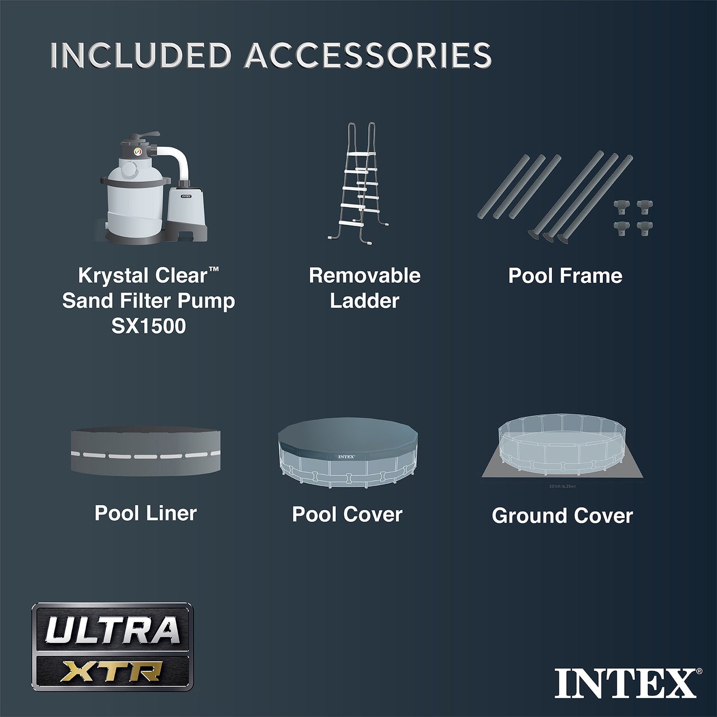Intex 16ft x 48in Ultra XTR Round Frame Pool, Pump, Cooler, & Floats (2 Pack)