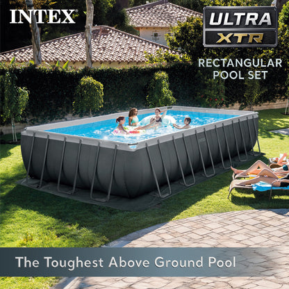 Intex 24ft x 12ft x 52in Ultra XTR Rectangular Pool, Floats (2 Pack), & Cooler