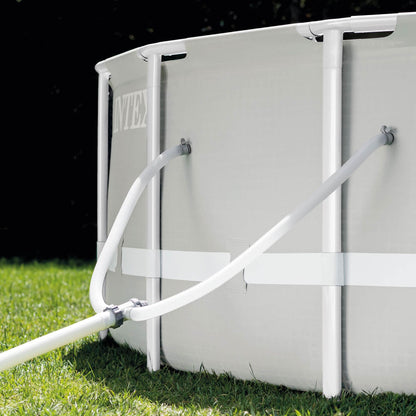 Intex 18ft x 42in Prism Above Ground Pool, Inflatable Loungers (2 Pack) & Cooler