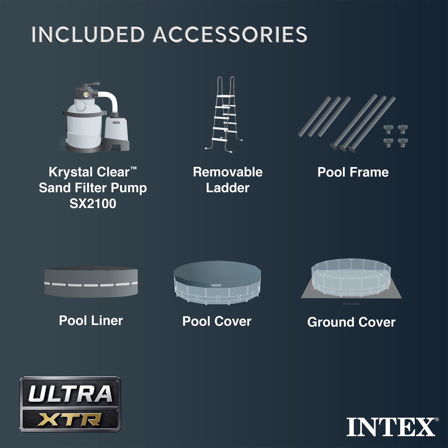 Intex Ultra XTR 18' x 52" Above Ground Pool with Pump, Vacuum, & Maintenance Kit